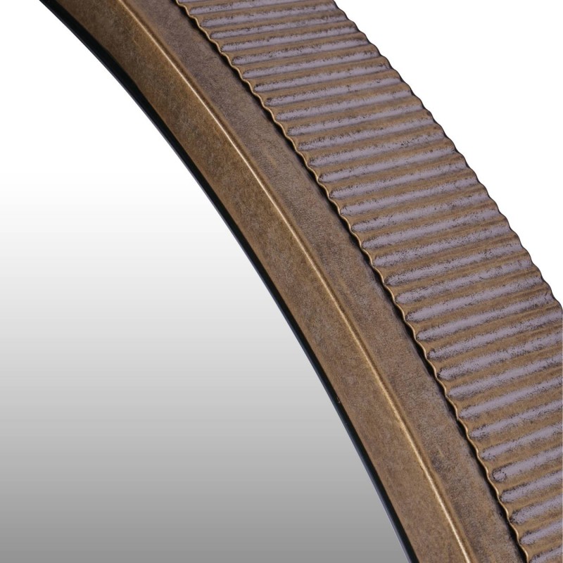 Okrągłe Lustro wiszące Belgrave Gold 80 cm metalowa rama