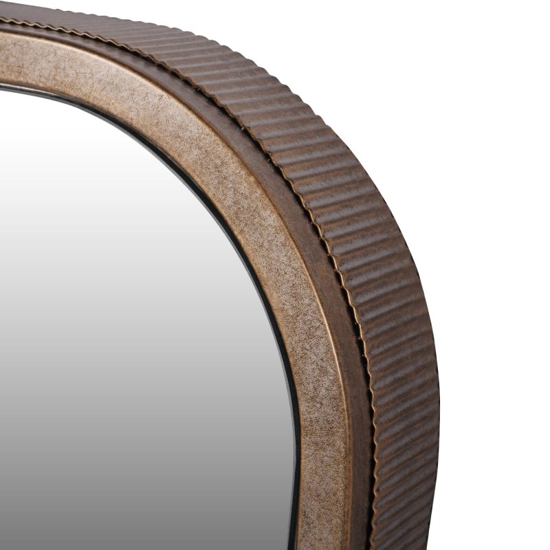 Prostokątne Lustro wiszące Belgrave Gold 102x76 cm metalowa rama