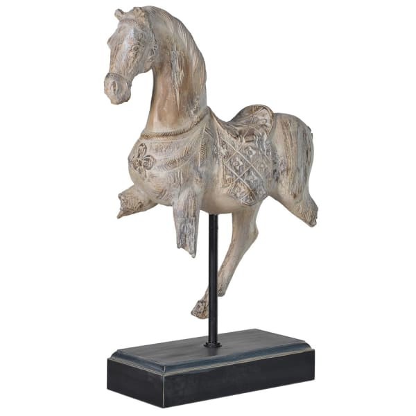 Rzeźba konia Horse on Stand 48 cm na czarnej podstawie