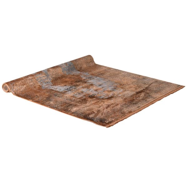 Miedziany dywan Chelsea Rust 165x235 cm rude wzory wiskoza