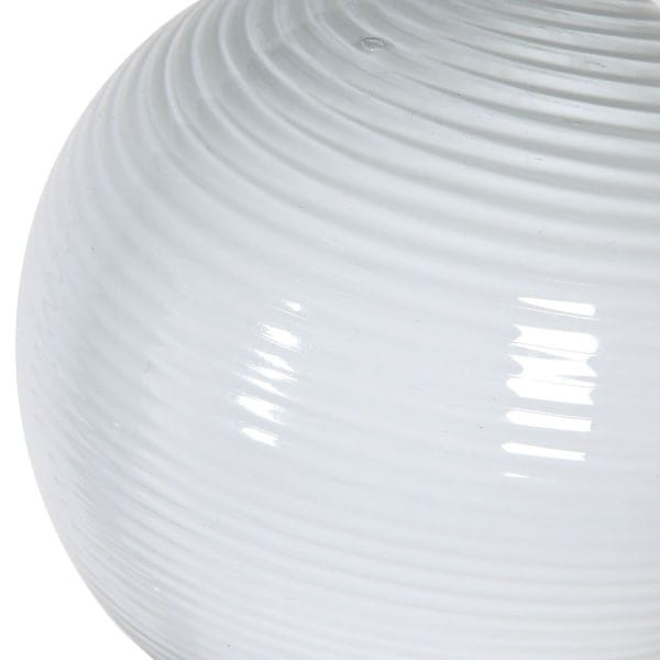 Szklana butelka karafka White S 42 cm białe szkło dekoracyjna kula