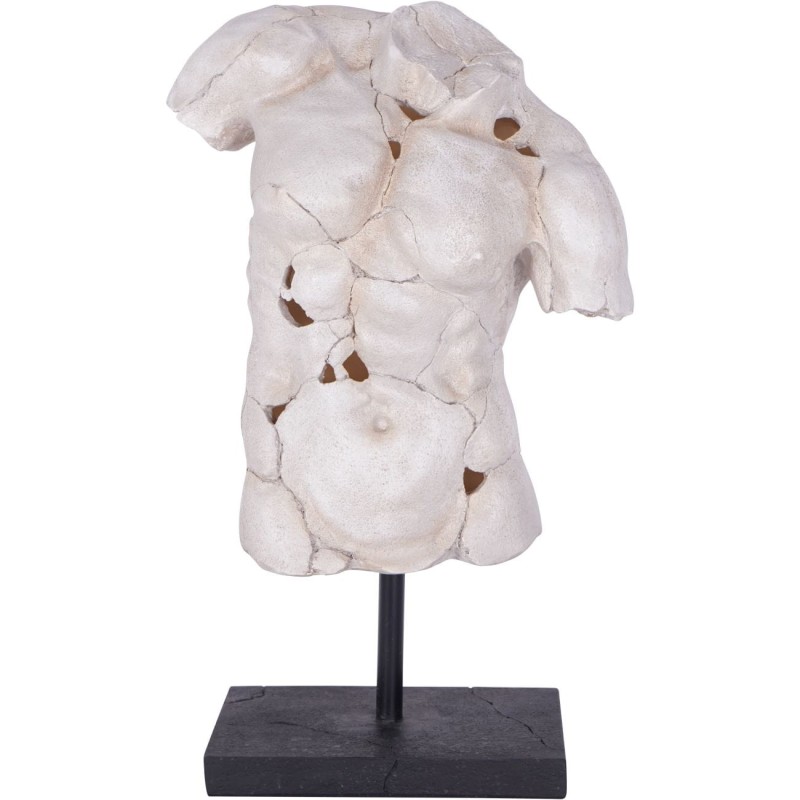 Rzeźba Torso Male na podstawie 62 cm poliresin biel i czerń