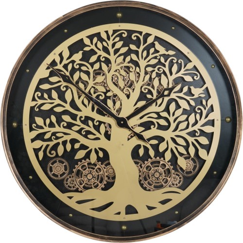 Duży zegar ścienny Yggdrasil 80 cm z Drzewem Życia i ruchomym mechanizmem