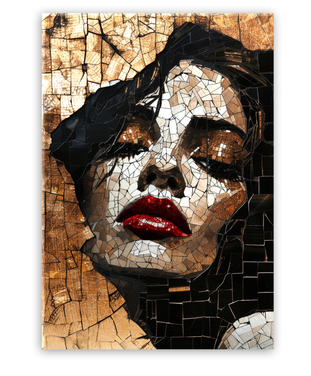 Obraz glasspik Mosaic obraz za szkłem metaliczny efekt 70x100 cm