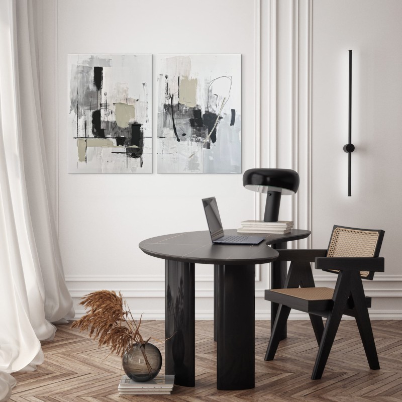 Nowoczesny obraz dwa panele Abstract Beige 50x70 cm biel i beż