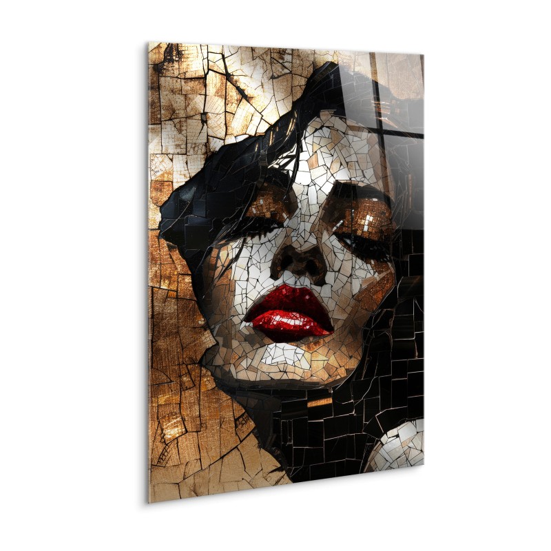 Obraz glasspik Mosaic obraz za szkłem metaliczny efekt 70x100 cm