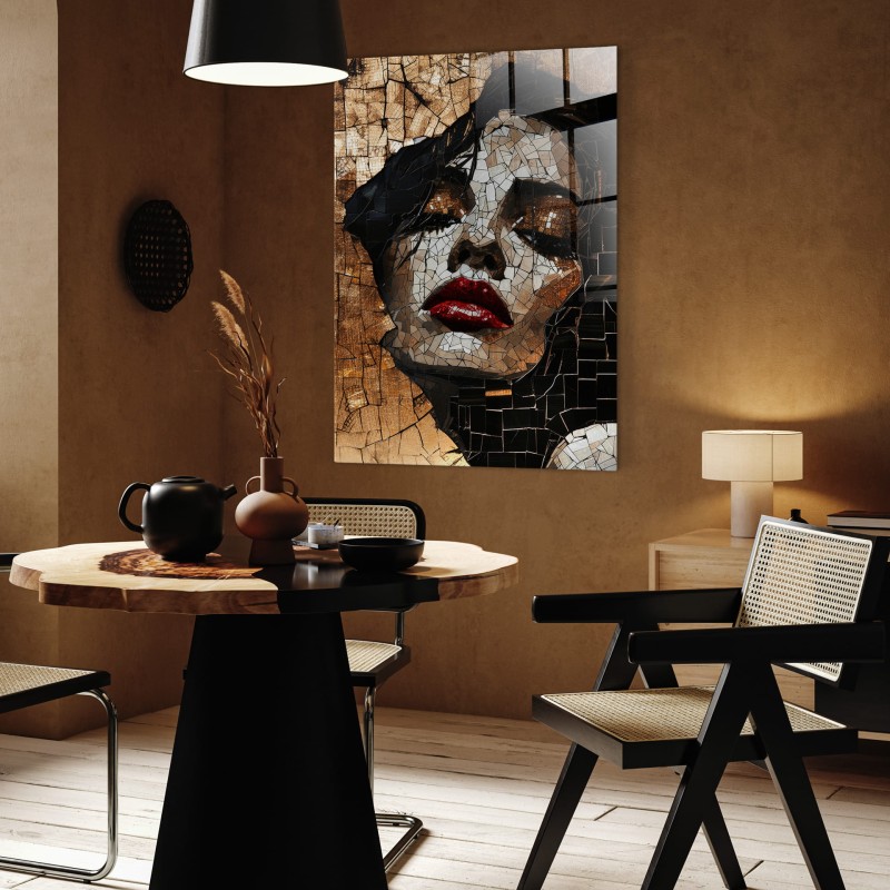 Obraz glasspik Mosaic obraz za szkłem metaliczny efekt 70x100 cm