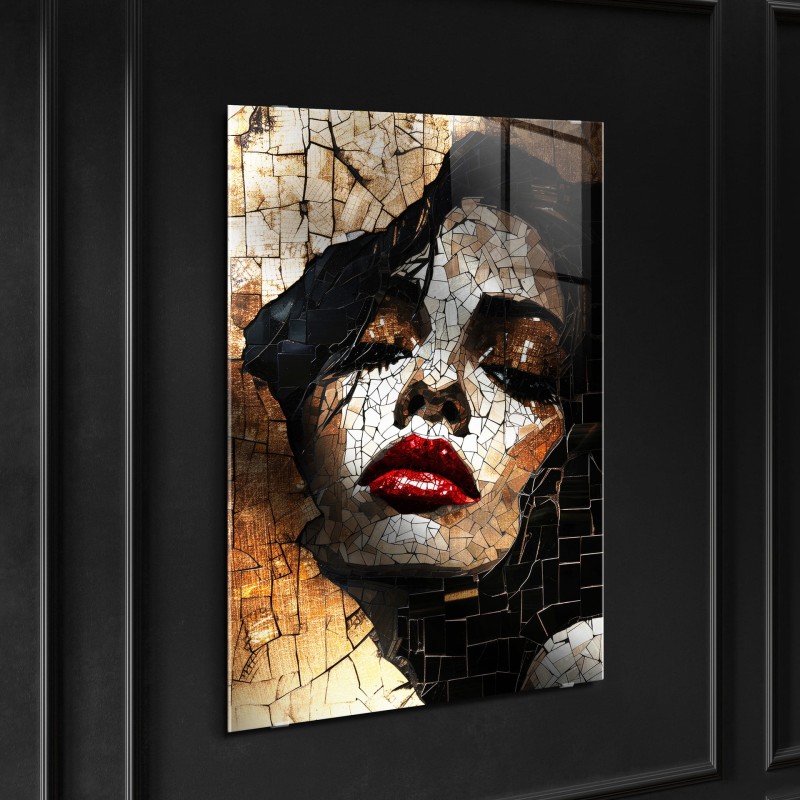 Obraz glasspik Mosaic obraz za szkłem metaliczny efekt 70x100 cm