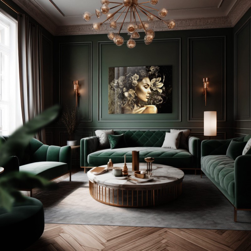 Obraz glasspik Lady obraz za szkłem 70x100 cm metaliczny efekt