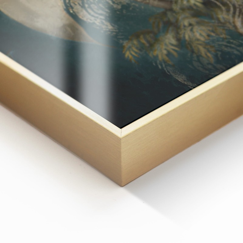 Obraz glasspik Heron obraz za szkłem złota rama 80x120 cm