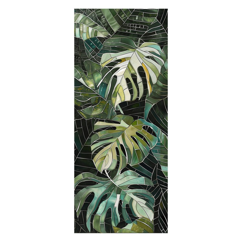 Obraz glasspik Monstera obraz za szkłem metaliczny efekt 50x125 cm