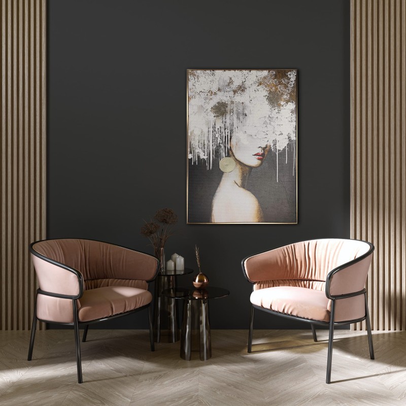 Obraz na płótnie Mayfair obraz ręcznie malowany 70x100 cm kobieta