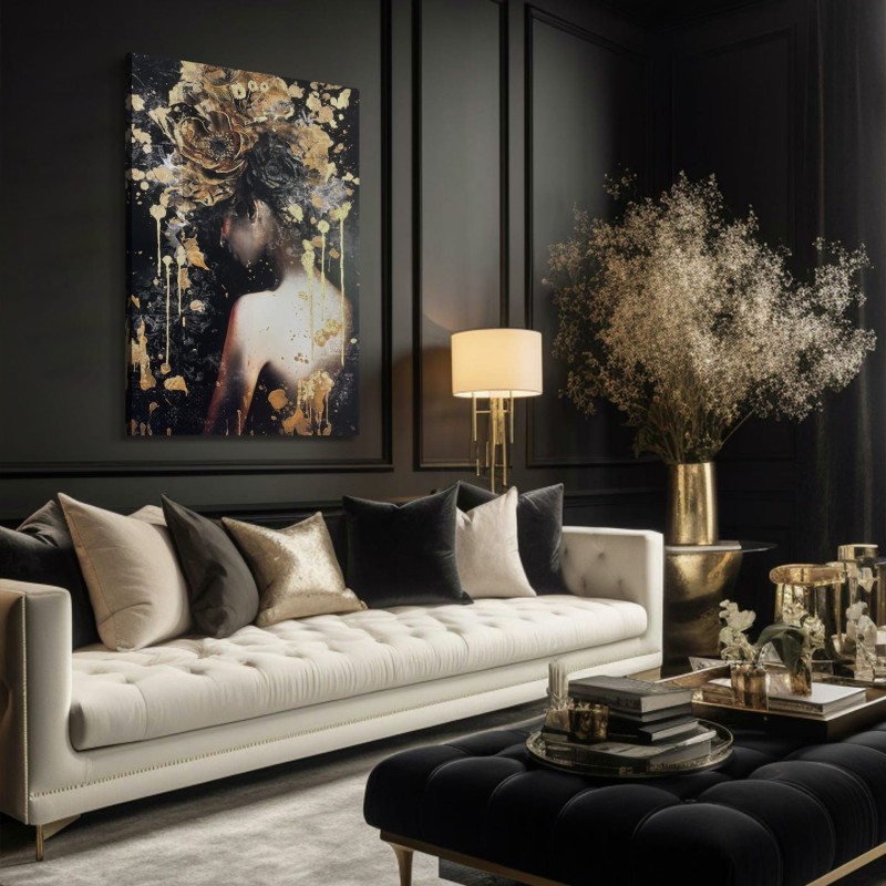 Obraz na płótnie Brompton obraz ręcznie malowany 70x100 cm kobieta