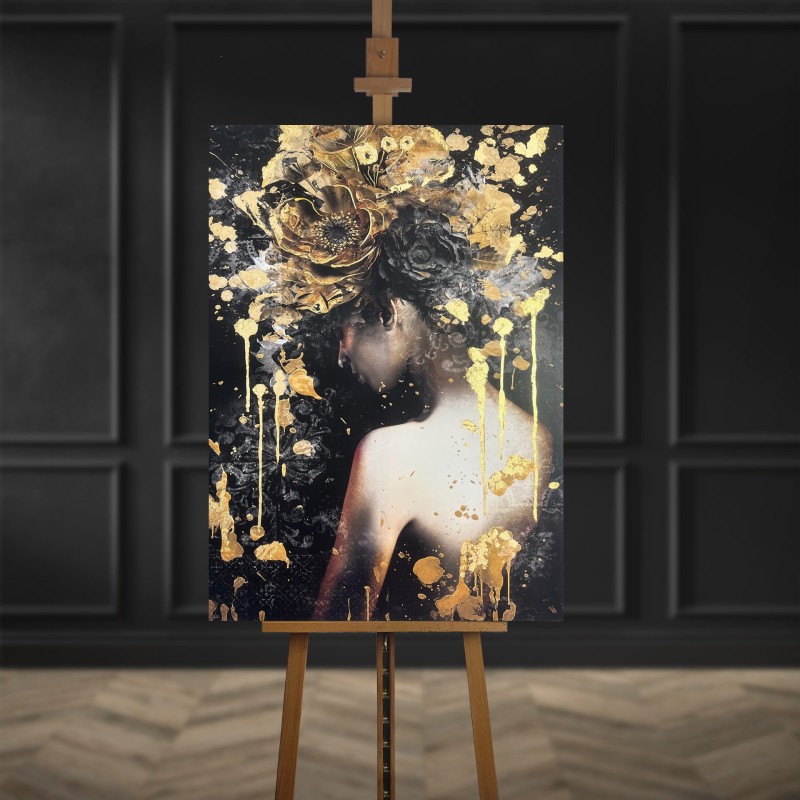 Obraz na płótnie Brompton obraz ręcznie malowany 70x100 cm kobieta