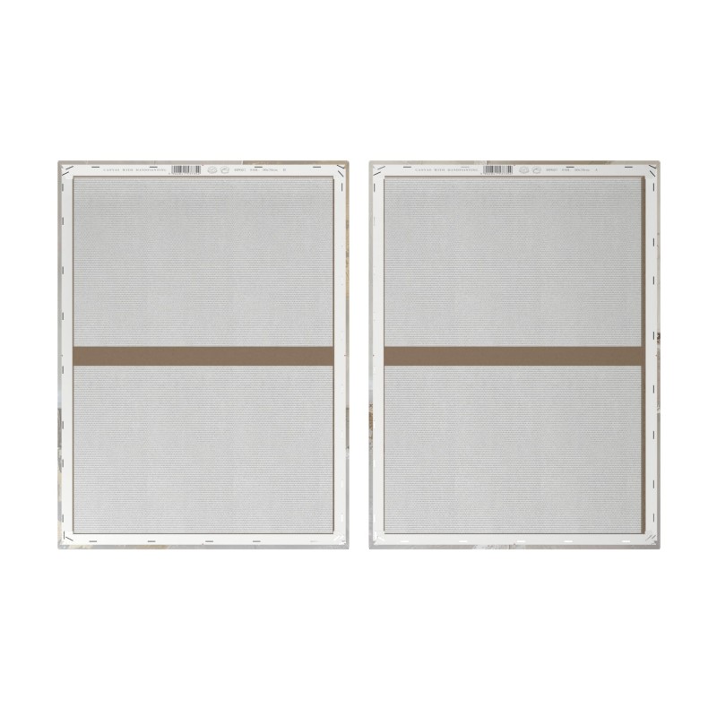 Nowoczesny obraz dwa panele Lyall 50x70 cm biel złoto