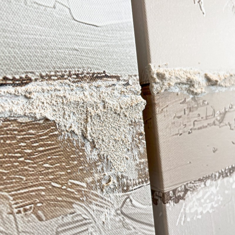 Nowoczesny obraz dwa panele Lyall 50x70 cm biel złoto