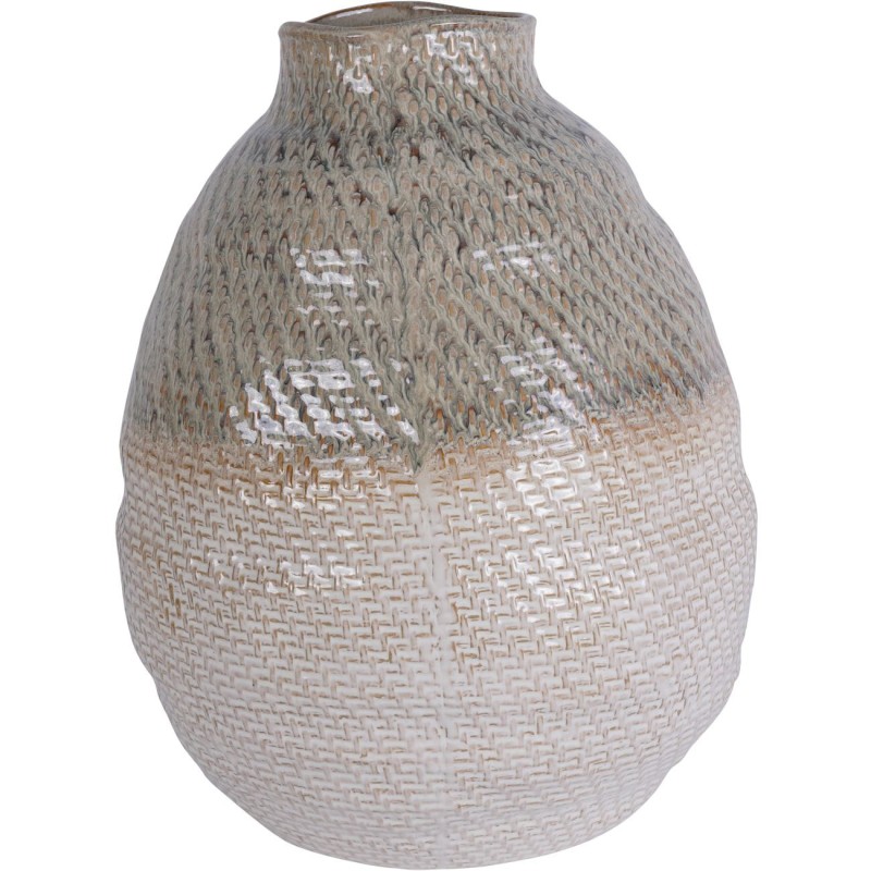 Ceramiczny wazon z dekoracyjną fakturą plecionki