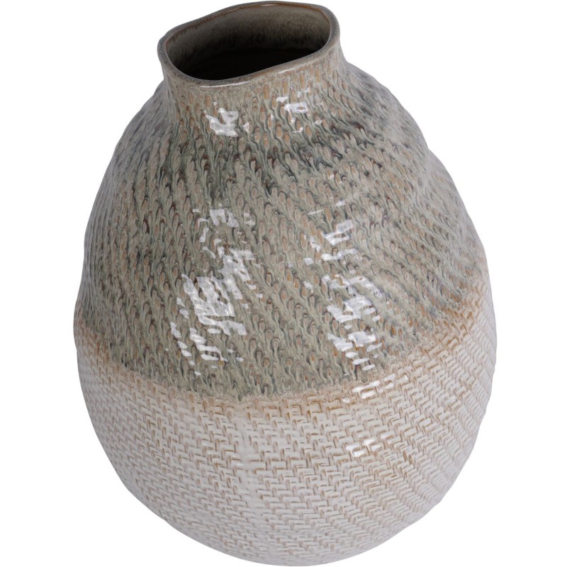 Duży teksturowany wazon ceramiczny do salonu