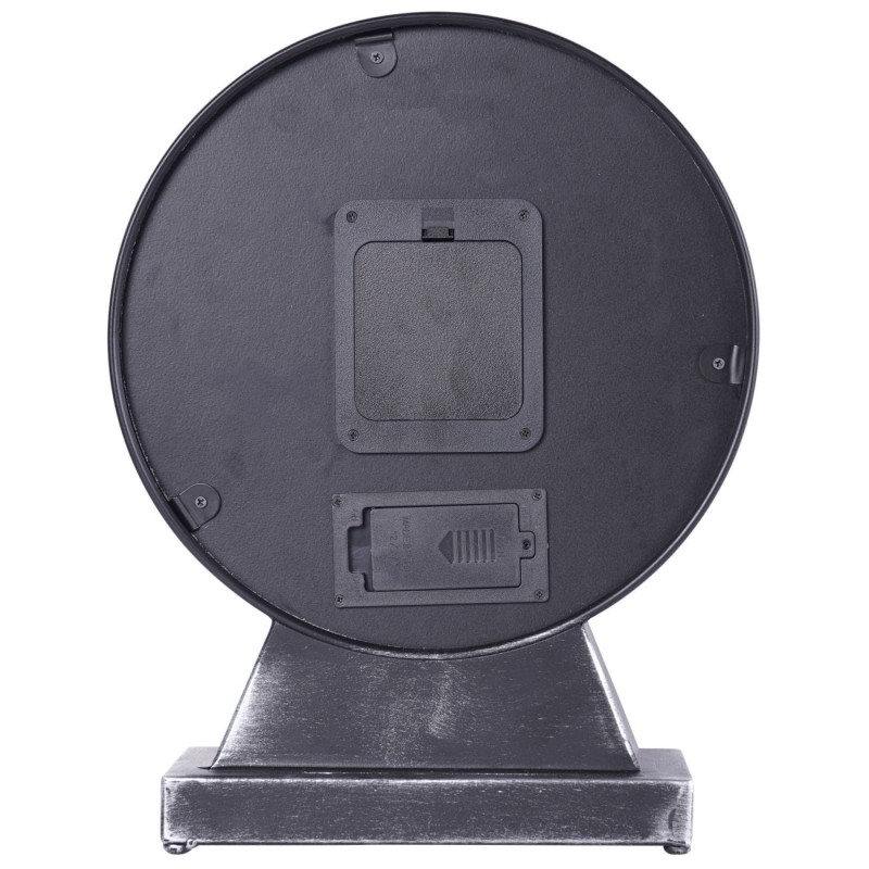 Zegar stojący Ennismore 32 cm srebro czerń ruchomy mechanizm