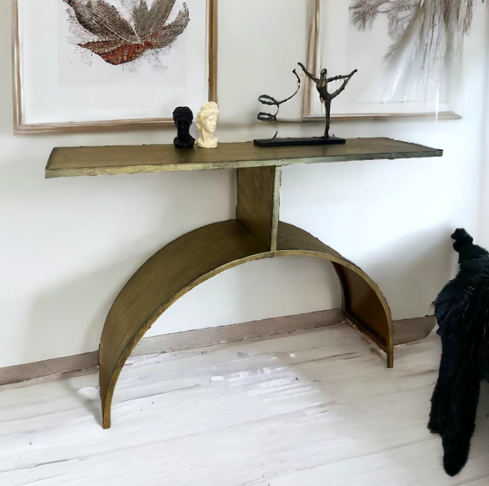 Konsola Montrose Iron 125 cm w kolorze antycznego złota