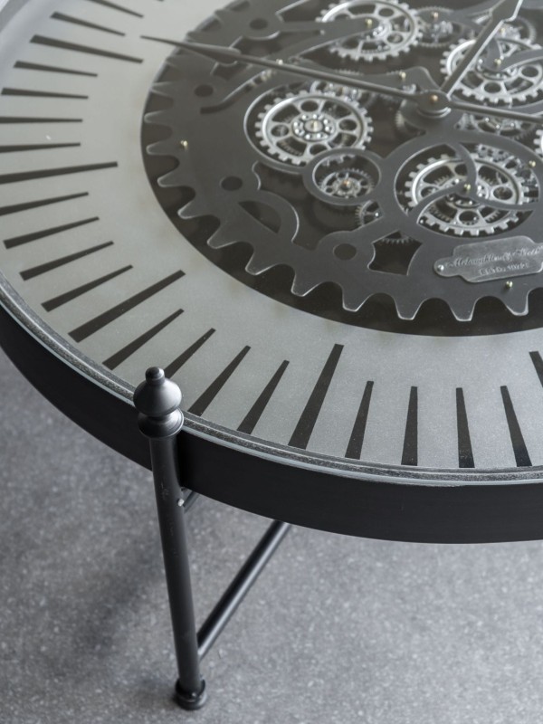 Clock Black stolik kawowy o wysokości 51,5 cm