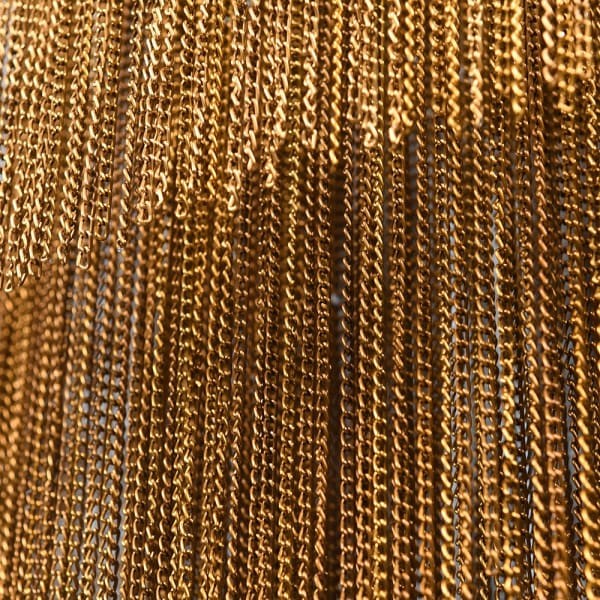 Żyrandol Unique Gold 60 cm złote łańcuszki duża lampa dekoracyjna