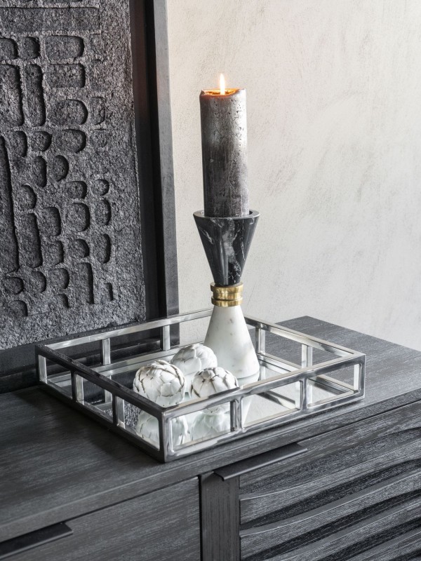 Świecznik marmurowy Marble L 25 cm