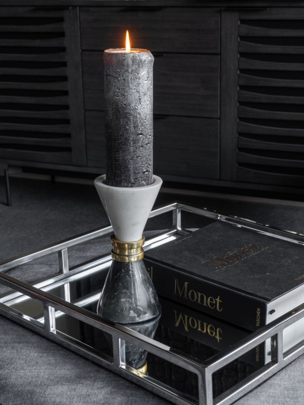 Świecznik marmurowy Marble M 19 cm