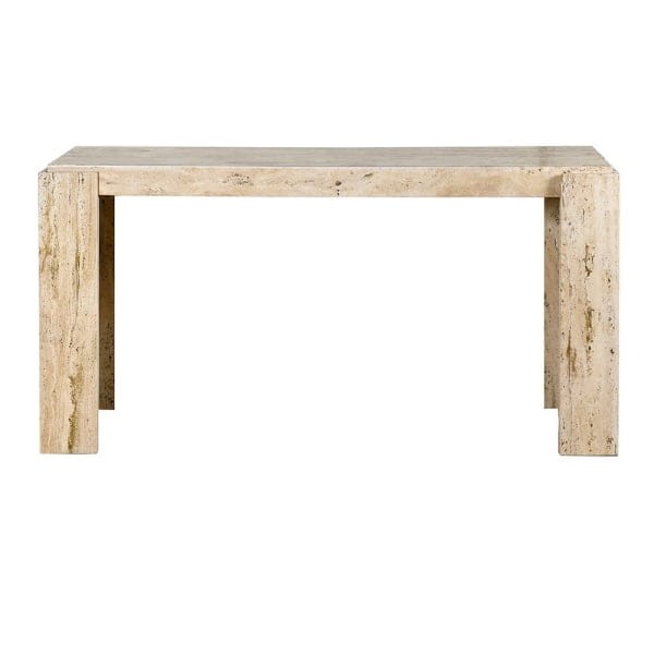 Konsola Travertine 151x80 cm marmurowa konsola jasna