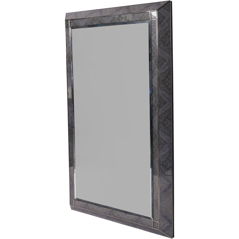 Lustro wiszące Mandala 60x90 cm, prostokątne, niebiesko-szare