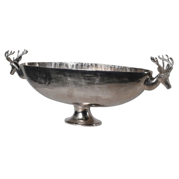 Srebrny cooler Double Stag 115 cm z głowami jeleni