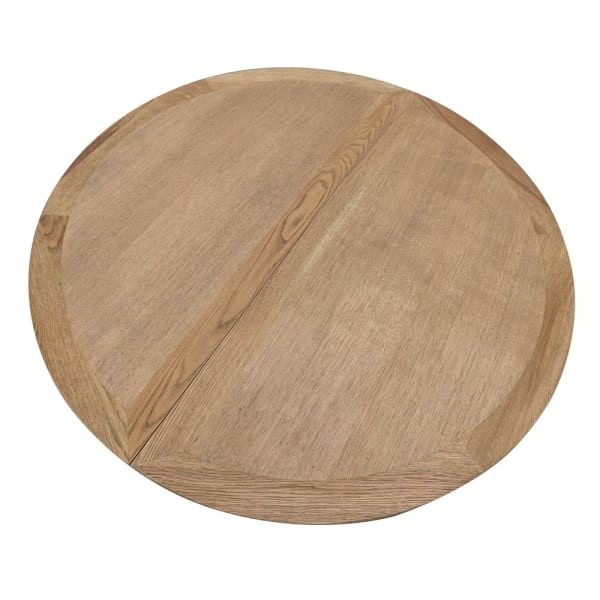 Okrągły stół do jadalni Farmhouse Oak 110 cm dębowy rozkładany na jednej nodze