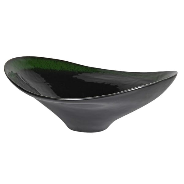 Ciemnozielona porcelanowa misa dekoracyjna Green