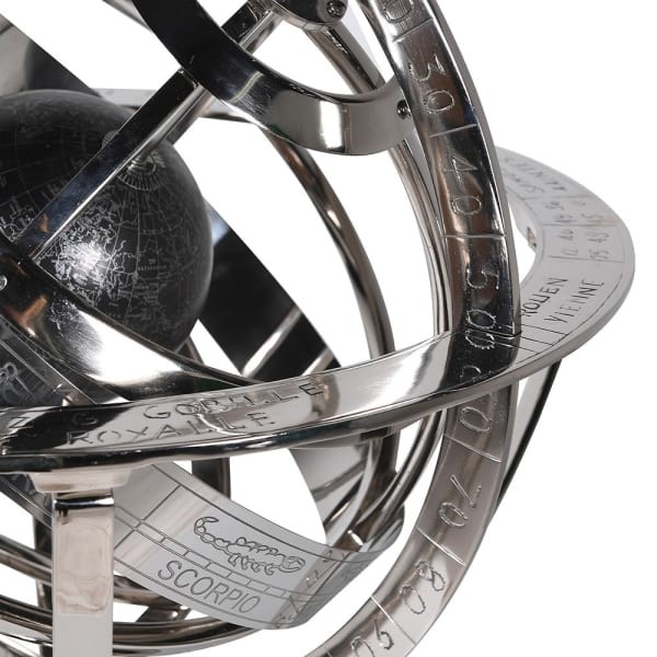 Kula armilarna/ sfera armilarna Kensington 75 cm srebro czerń aluminium