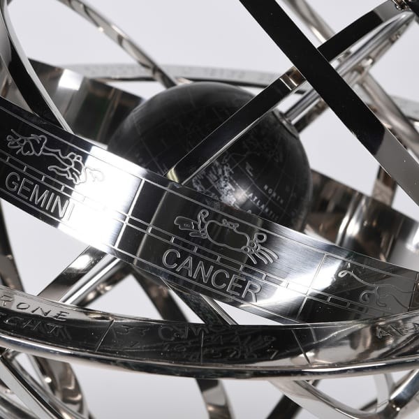 Kula armilarna/ sfera armilarna Kensington 75 cm srebro czerń aluminium