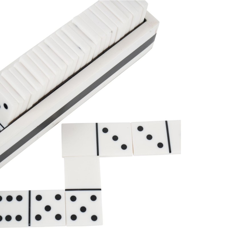 Dekoracyjna gra Domino Black and White 20,5 cm zdobione pudełko ozdoba wnętrza gra domino