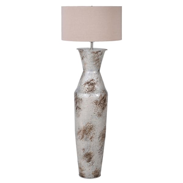 Lampa podłogowa Sloane Iron 162 cm z lnianym abażurem