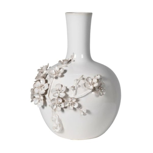 Wazon Flowers z kamionki 30 cm jasny wazon kamionka