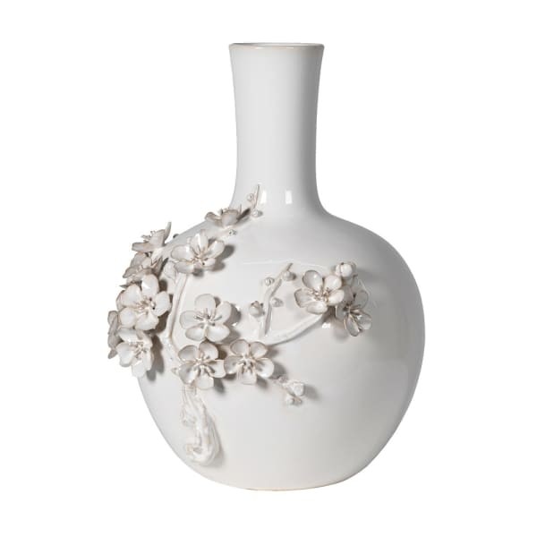Wazon Flowers z kamionki 30 cm jasny wazon kamionka