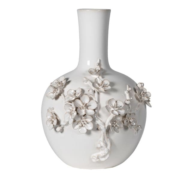 Wazon Flowers z kamionki 30 cm jasny wazon kamionka