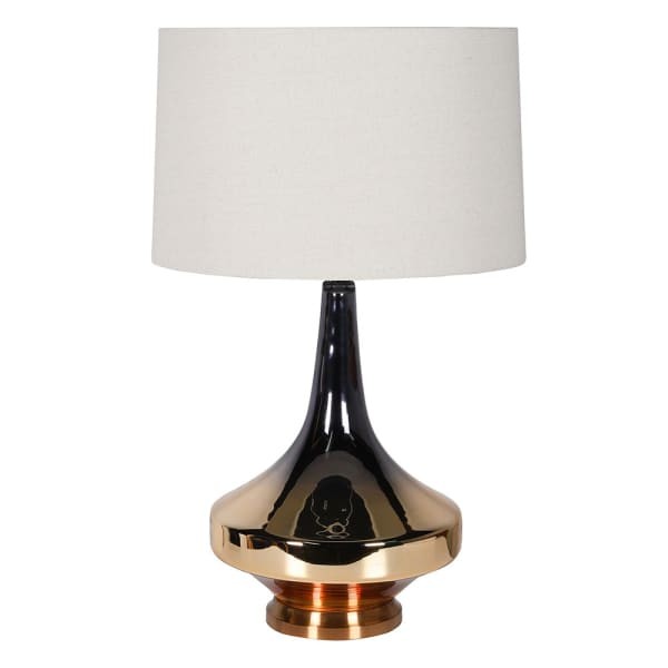Lampa stołowa Mayfair Gold 74 cm ze szklaną podstawą