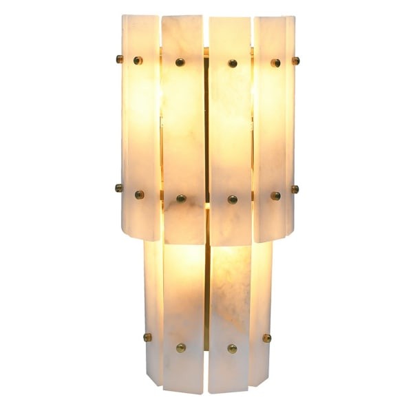 Lampa ścienna kinkiet Boscobel Alabaster 44 cm panele z naturalnego alabastru
