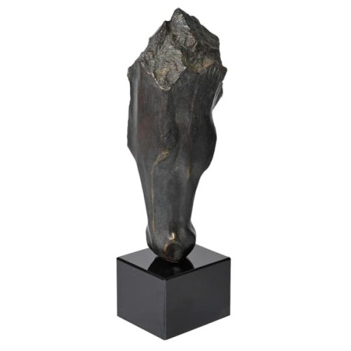 Czarna rzeźba Horse 50 cm statua koń głowa konia rzeźba abstrakcja