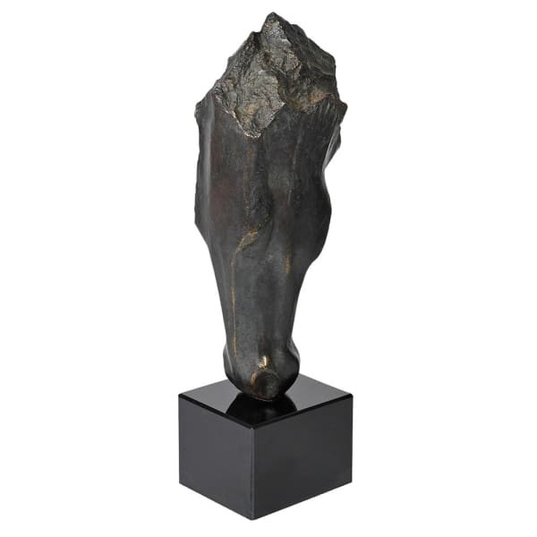 Czarna rzeźba konia 50 cm do salonu