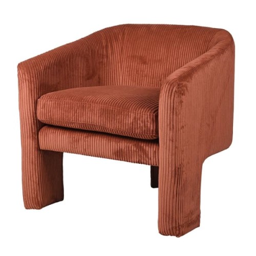 Nowoczesny fotel Curdoy Orange  designerski fotel do salonu na trzech nogach