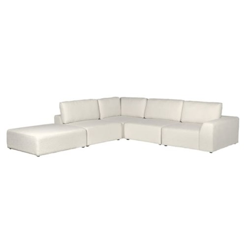 Biała sofa modułowa Cloud Bouclé – 5 elementów