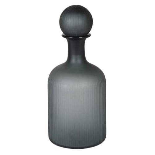 Szklana butelka karafka dekoracyjna Grey 41 cm szare szkło