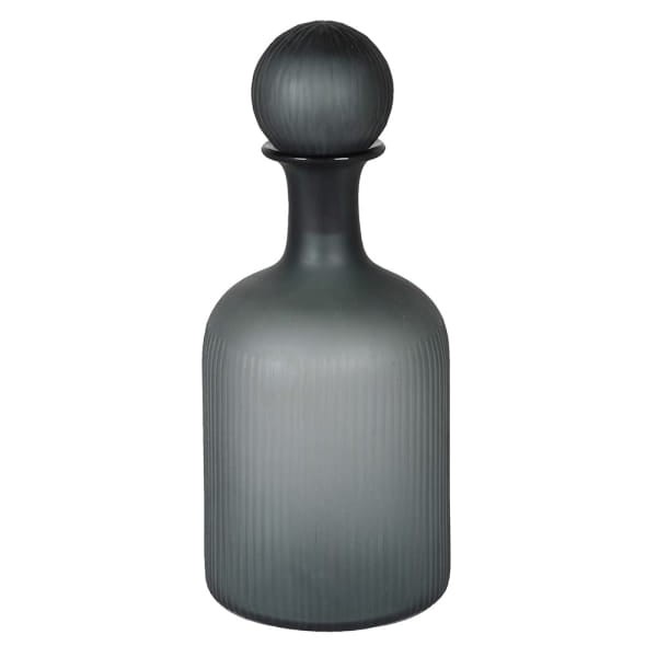 Szklana butelka karafka dekoracyjna Grey 41 cm szare szkło