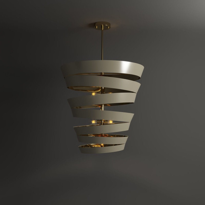 Luxury Bilbao Brass Pendant Lamp 100x154 cm - brass modern chandelier