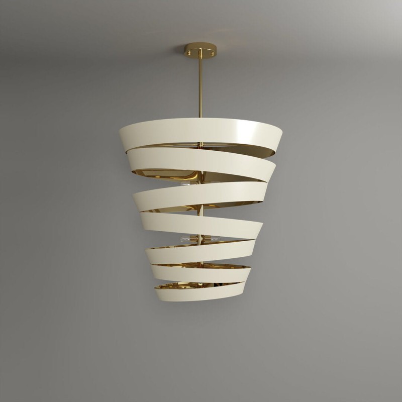 Luxury Bilbao Brass Pendant Lamp 100x154 cm - brass modern chandelier